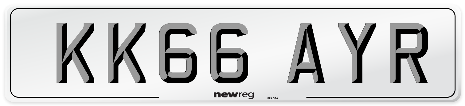KK66 AYR Number Plate from New Reg